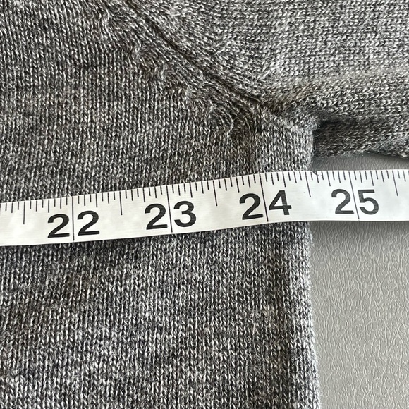 Erbario Toscno Sweater V-Neck Roll over Collar Long Sleeve Gray XL - Picture 8 of 9